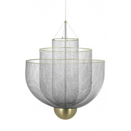 King Home Lampa wisząca ILLUSION BICOLOUR 90 srebrna / złota (MD8167-XL.BI)