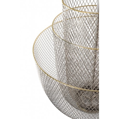 King Home Lampa wisząca ILLUSION BICOLOUR 90 srebrna / złota (MD8167-XL.BI)