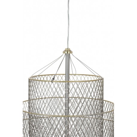 King Home Lampa wisząca ILLUSION BICOLOUR 90 srebrna / złota (MD8167-XL.BI)