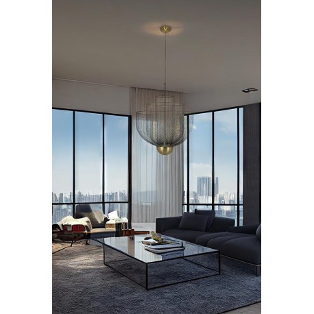 King Home Lampa wisząca ILLUSION BICOLOUR 90 srebrna / złota (MD8167-XL.BI)