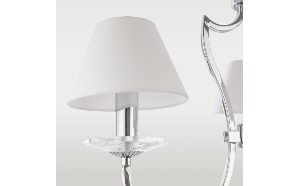 Cosmolight Lampa wisząca RIGA P03755CH-WH Srebrny