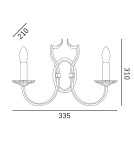 Double wall lamps - Cosmolight RIGA wall lamp W02779CH-WH Silver. - product 2