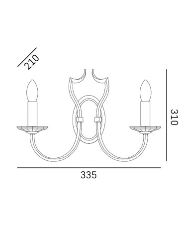 Cosmolight Kinkiet RIGA W02779CH-WH Srebrny - produkt 2