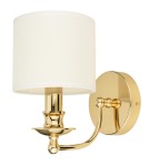 Hampton style wall lamps - Cosmolight Wall lamp ABU DHABI W01940AU-WH Gold. - product 1
