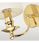 Hampton style wall lamps - Cosmolight Wall lamp ABU DHABI W01940AU-WH Gold. - product 2