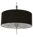 Hampton style pendant lamps - Cosmolight WASHINGTON pendant lamp P05922NI-BK Silver. - product 1
