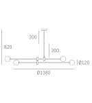 Pendant lamps spheres - Cosmolight CAPE TOWN pendant lamp P04167BR Brass - product 2