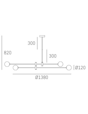 Cosmolight CAPE TOWN pendant lamp P04167BR Brass - product 2