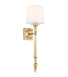Hampton style wall lamps - Cosmolight Wall lamp AUSTIN W01265AU-WH Gold Gloss. - product 1
