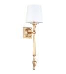 Hampton style wall lamps - Cosmolight Wall lamp AUSTIN W01265AU-WH Gold Gloss. - product 2