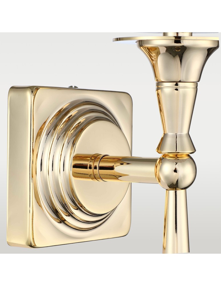 Hampton style wall lamps - Cosmolight Wall lamp AUSTIN W01265AU-WH Gold Gloss. - product kolory-swiatla.pl 3