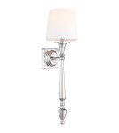 Hampton style wall lamps - Cosmolight Wall lamp AUSTIN W01258NI-WH Nickel - product 1