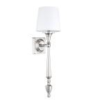 Hampton style wall lamps - Cosmolight Wall lamp AUSTIN W01258NI-WH Nickel - product 2