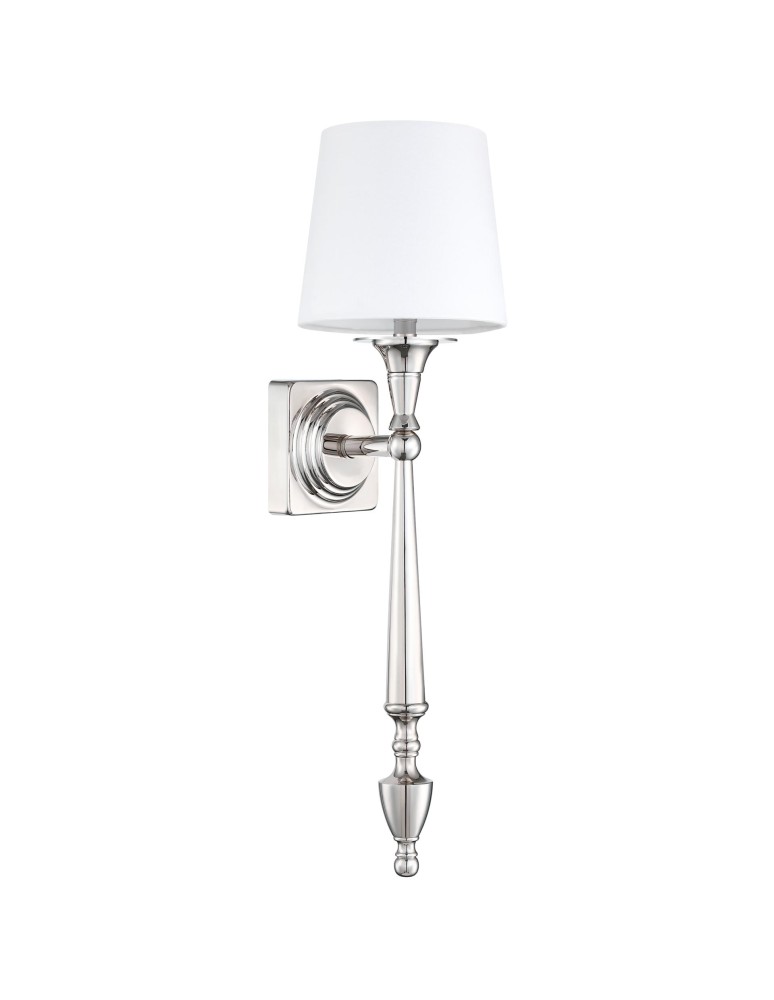 Hampton style wall lamps - Cosmolight Wall lamp AUSTIN W01258NI-WH Nickel - product kolory-swiatla.pl 2