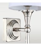 Hampton style wall lamps - Cosmolight Wall lamp AUSTIN W01258NI-WH Nickel - product 3