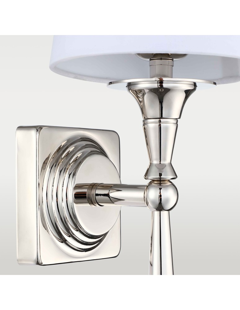 Hampton style wall lamps - Cosmolight Wall lamp AUSTIN W01258NI-WH Nickel - product kolory-swiatla.pl 3
