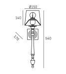 Hampton style wall lamps - Cosmolight Wall lamp AUSTIN W01258NI-WH Nickel - product 4