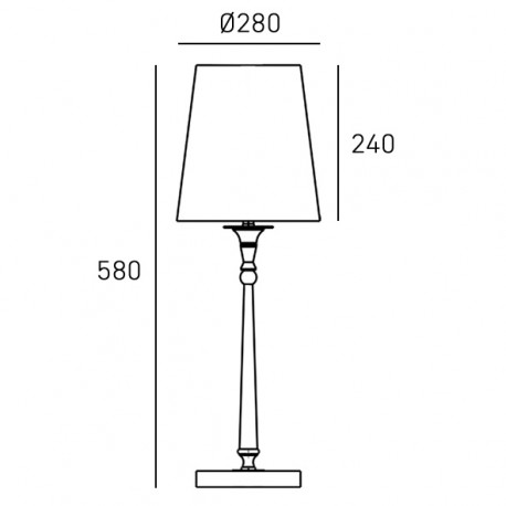 Cosmolight Lampa stołowa AUSTIN T01210NI-WH Nikiel