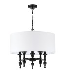Hampton style pendant lamps - Cosmolight AUSTIN P05203BK-WH Pendant Lamp Black - product 2
