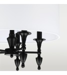 Hampton style pendant lamps - Cosmolight AUSTIN P05203BK-WH Pendant Lamp Black - product 3