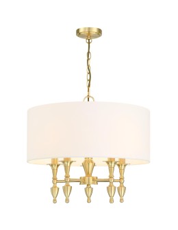Cosmolight AUSTIN pendant lamp P05197BR-WH Brass