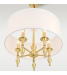 Hampton style pendant lamps - Cosmolight AUSTIN pendant lamp P05197BR-WH Brass - product 4