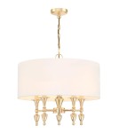 Hampton style pendant lamps - Cosmolight AUSTIN pendant lamp P05180AU-WH Gold. - product 1