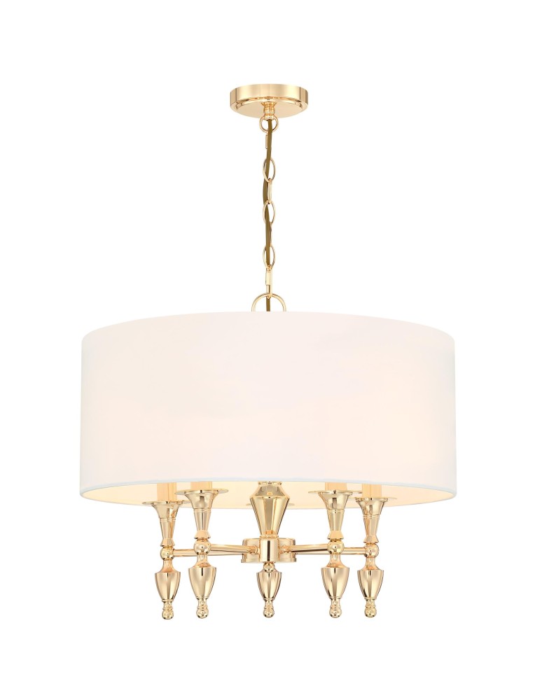 Hampton style pendant lamps - Cosmolight AUSTIN pendant lamp P05180AU-WH Gold. - product kolory-swiatla.pl 1