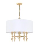 Hampton style pendant lamps - Cosmolight AUSTIN pendant lamp P05180AU-WH Gold. - product 2