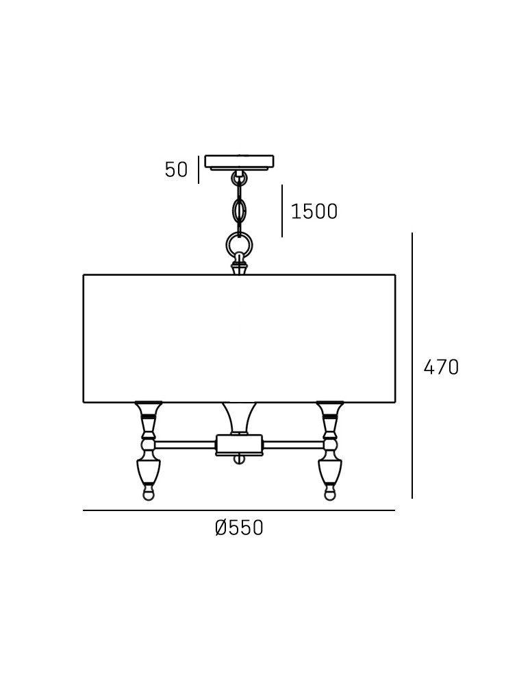 Hampton style pendant lamps - Cosmolight AUSTIN pendant lamp P05180AU-WH Gold. - product kolory-swiatla.pl 5