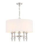 Hampton style pendant lamps - Cosmolight AUSTIN P05173NI-WH Nickel Pendant Lamp - product 1
