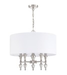 Hampton style pendant lamps - Cosmolight AUSTIN P05173NI-WH Nickel Pendant Lamp - product 2