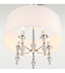 Hampton style pendant lamps - Cosmolight AUSTIN P05173NI-WH Nickel Pendant Lamp - product 3