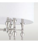 Hampton style pendant lamps - Cosmolight AUSTIN P05173NI-WH Nickel Pendant Lamp - product 4