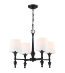 Hampton style pendant lamps - Cosmolight AUSTIN P04166BK-WH Pendant Lamp Black - product 1