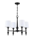 Hampton style pendant lamps - Cosmolight AUSTIN P04166BK-WH Pendant Lamp Black - product 2