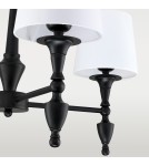 Hampton style pendant lamps - Cosmolight AUSTIN P04166BK-WH Pendant Lamp Black - product 3