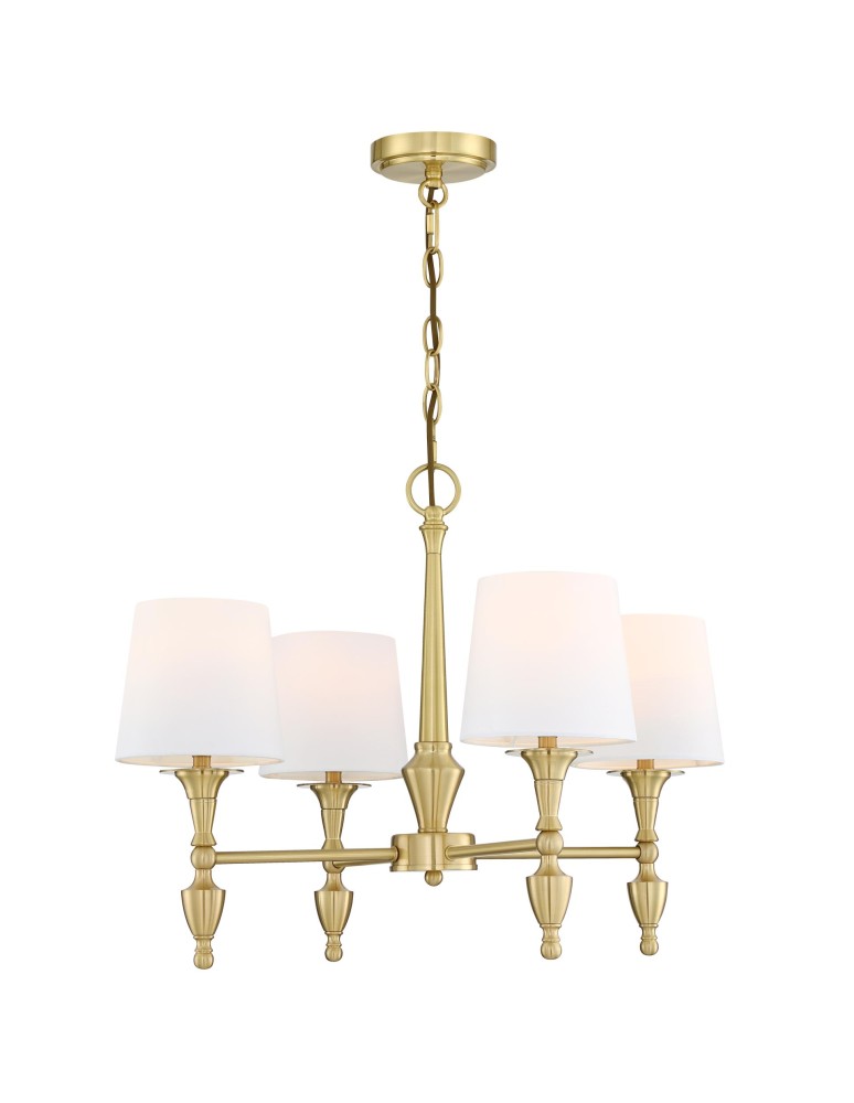 Hampton style pendant lamps - Cosmolight AUSTIN pendant lamp P04159BR-WH Brass - product kolory-swiatla.pl 1