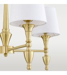 Hampton style pendant lamps - Cosmolight AUSTIN pendant lamp P04159BR-WH Brass - product 3
