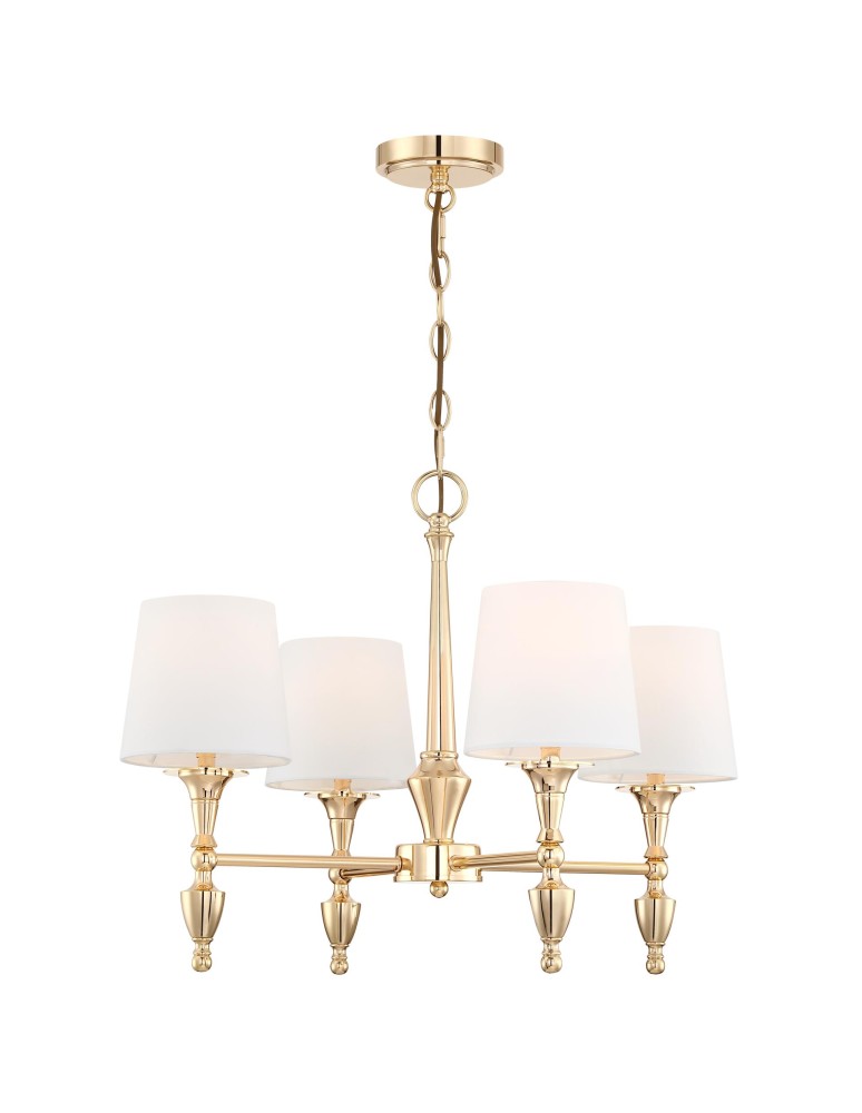 Hampton style pendant lamps - Cosmolight AUSTIN pendant lamp P04142AU-WH Gold. - product kolory-swiatla.pl 1