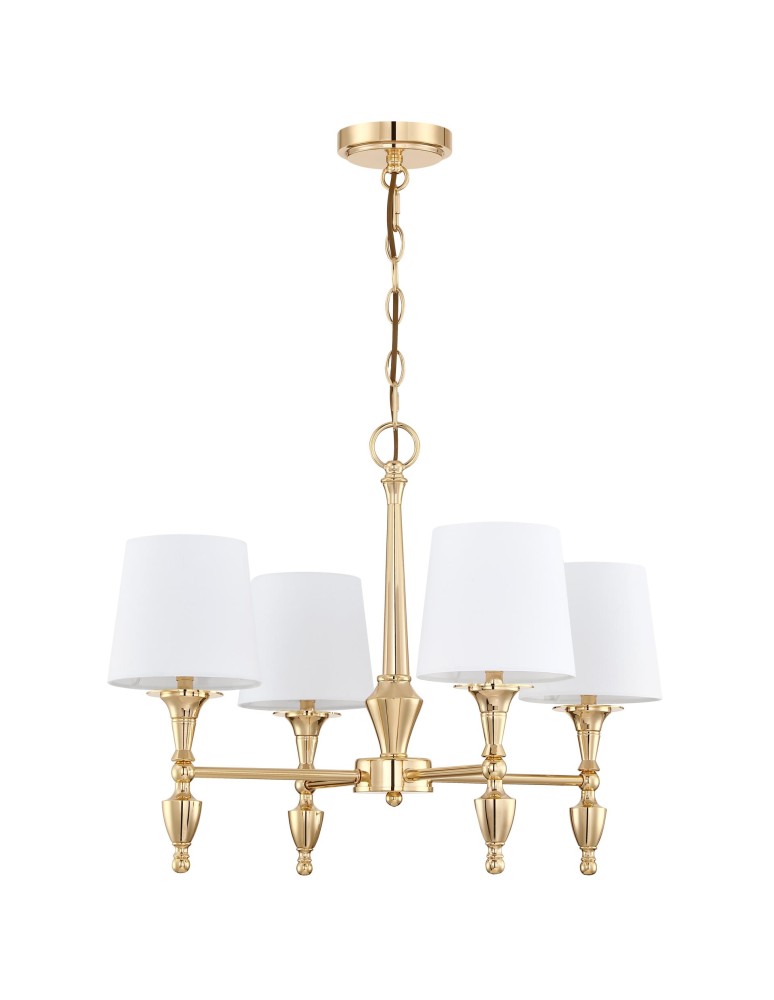 Hampton style pendant lamps - Cosmolight AUSTIN pendant lamp P04142AU-WH Gold. - product kolory-swiatla.pl 2