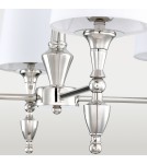 Hampton style pendant lamps - Cosmolight AUSTIN P04135NI-WH Nickel Pendant Lamp - product 2