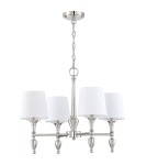 Hampton style pendant lamps - Cosmolight AUSTIN P04135NI-WH Nickel Pendant Lamp - product 3