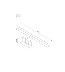 Wall lamps over the mirror - Nowodvorski CEZANNE LED M Wall Wall lamp picture max power 12W LED 4000K Black 10677 - product 13