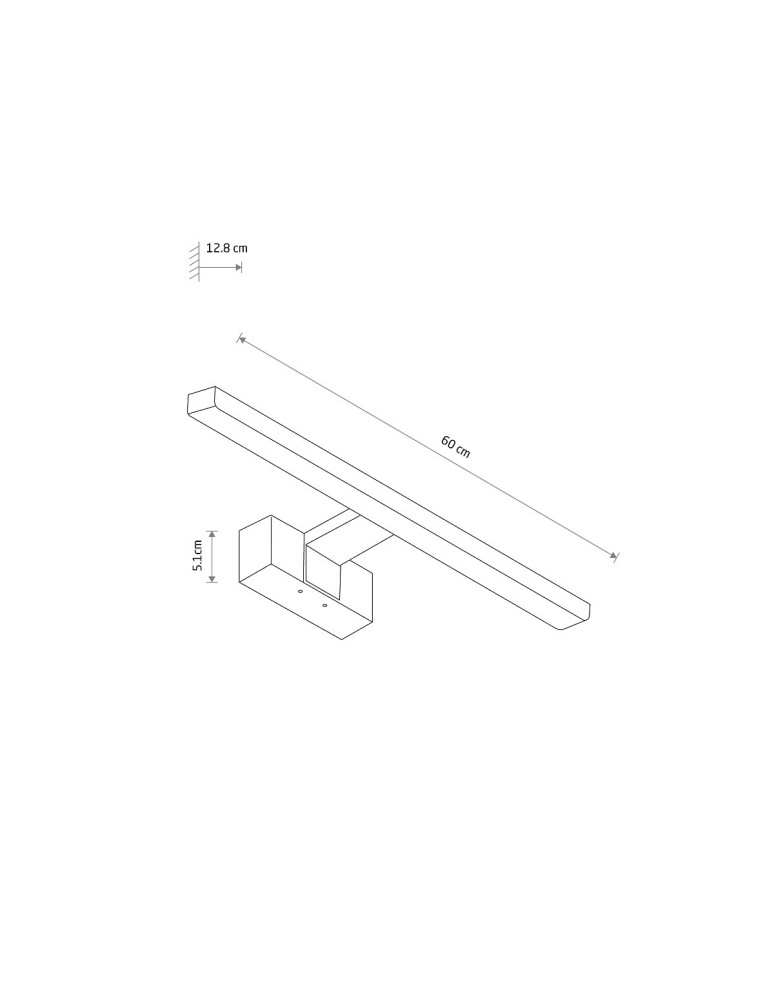 Wall lamps over the mirror - Nowodvorski CEZANNE LED M Wall Wall lamp picture max power 12W LED 4000K Black 10677 - product kolory-swiatla.pl 13