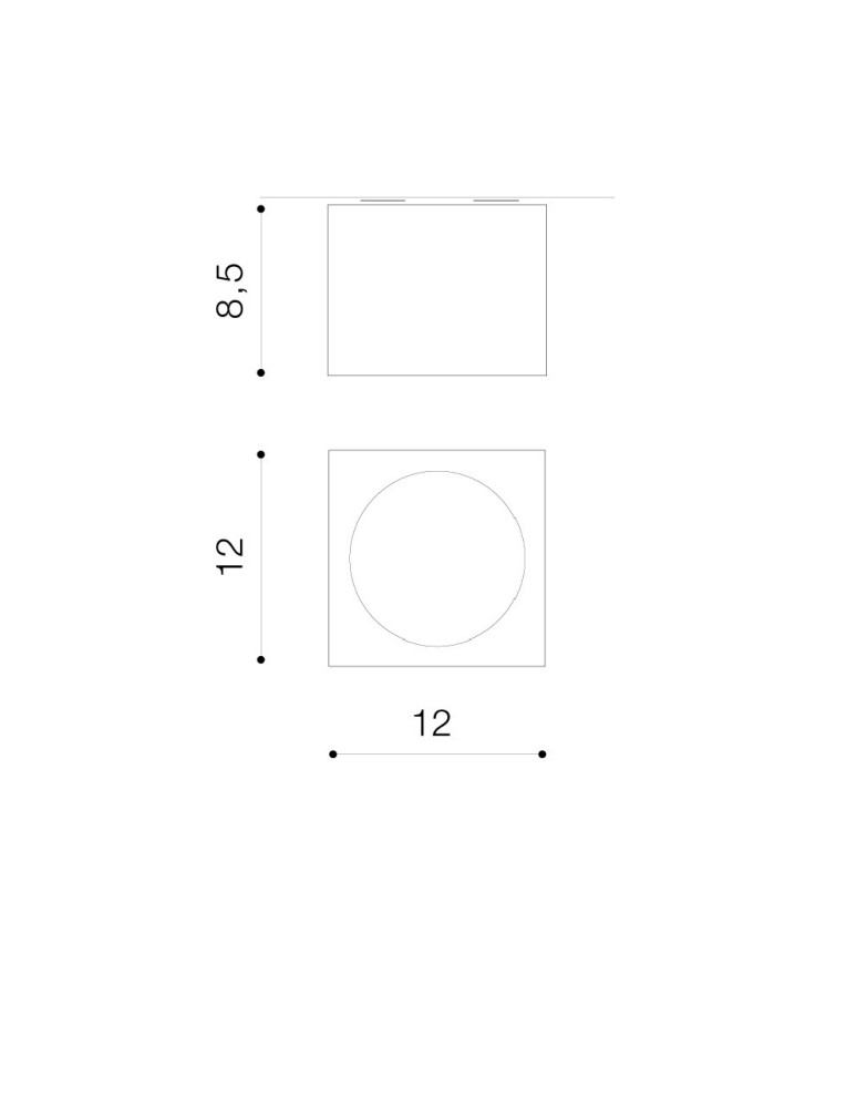 Ceiling luminaires for replaceable light source - Azzardo ECO ALEX BLACK Surface Mounted Lamp Black AZ1834 - product kolory-swiatla.pl 2