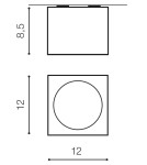 Ceiling luminaires for replaceable light source - Azzardo ECO ALEX BLACK Surface Mounted Lamp Black AZ1834 - product 3