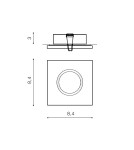 Flush-mounted hermetic lamps - Azzardo IKA S IP65 DGR Flush Mounted Lamp IP65 Dark Gray AZ4231 - product 2