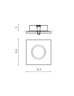 Azzardo IKA S IP65 DGR Flush Mounted Lamp IP65 Dark Gray AZ4231 - product 2
