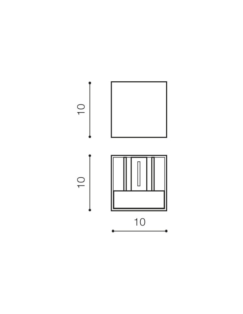 Outdoor wall lamps - Azzardo GAMBINO 4000K BK Wall lamp/shade IP54 Black AZ4470. - product kolory-swiatla.pl 4